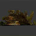 Detailed Miniature Model Scene Featuring Green Vegetation Brown Terrain White Path And Small Structures