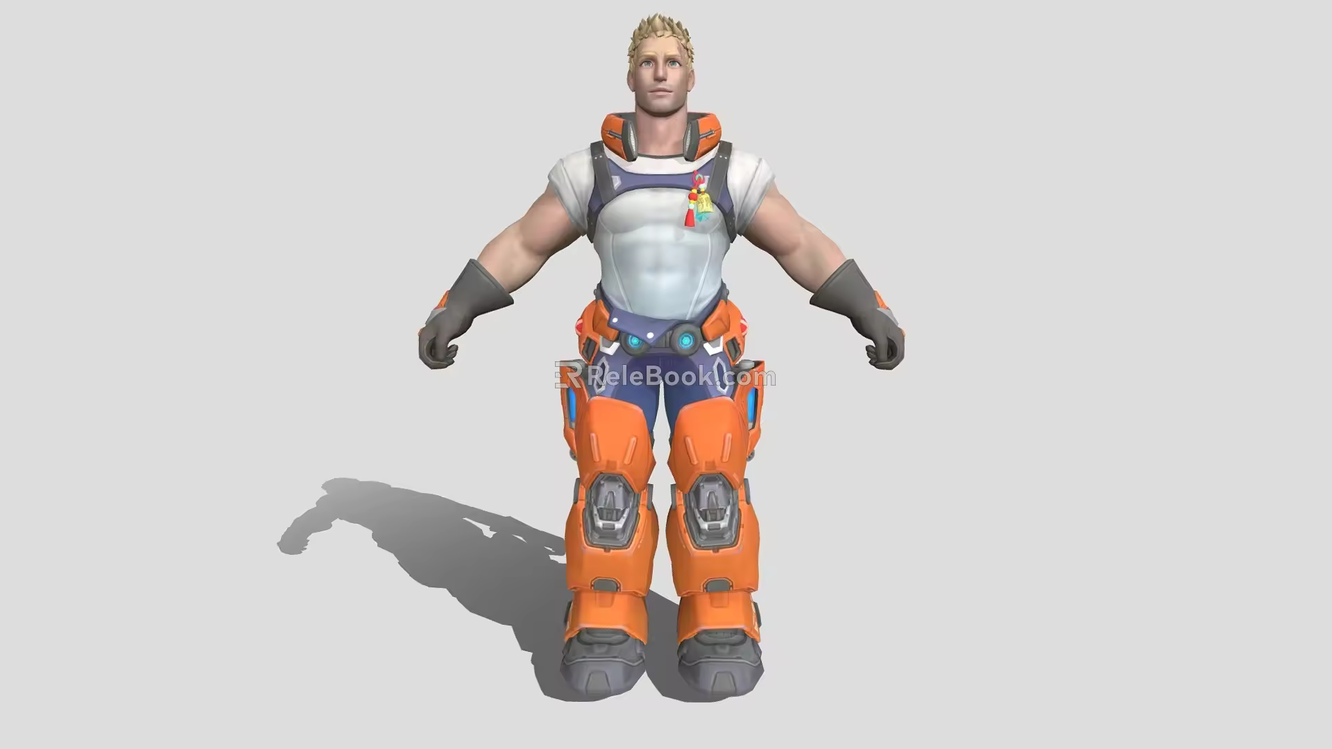 Space Astronaut Cartoon Character Man Game Character Game Character Robot Space Suit 3d model