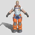 Space Astronaut Cartoon Character Man Game Character Game Character Robot Space Suit 3d model