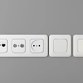 Modern socket switch panel 3d model