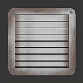 Metal Ventilation Grille With Square Frame And Louvered Slats For Industrial Use
