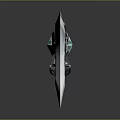 3D Rendered Fantasy Blade With Intricate Design Green Gemstones And Glowing Hilt