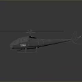 Space Aerospace Helicopter 3D Model With Silver Body Rotor And Reflective Surface