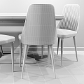 Table and chair combination 3d model