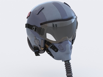 fighter pilot helmet 3d model