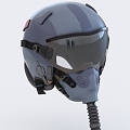 fighter pilot helmet 3d model