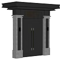 New Chinese Courtyard Gate 3d model