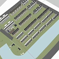 Modern residential mansion 3d model