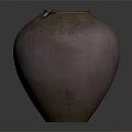 Brownish Purple Clay Vase With Textured Surface And Blue Tag On Dark Background