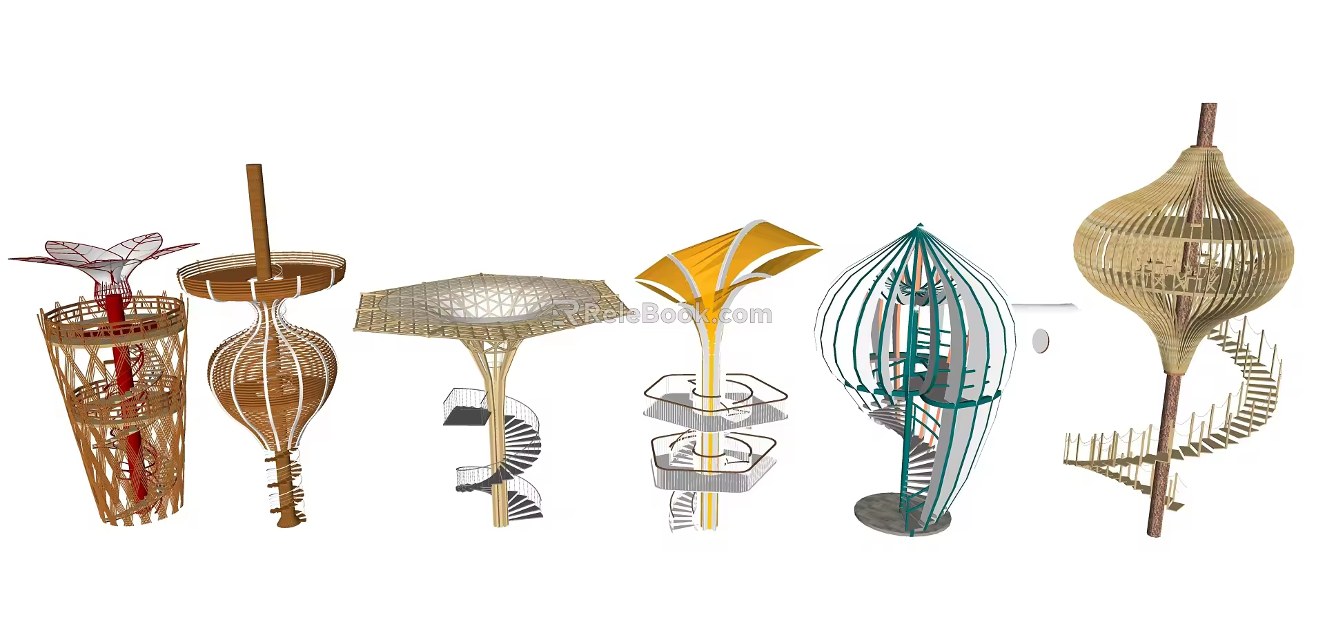 Modern Watchtower viewing platform 3d model