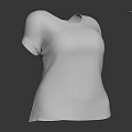 White Short Sleeve Basic Casual Top With Side Slit Design For Daily Fashion Wear