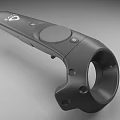 Durable Black Commercial Equipment Handle With Control Buttons And Circular Interface 3d model