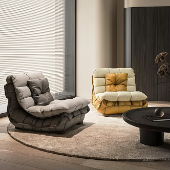 Modern Leisure Chair acrylic Chair Sofa Chair Book Chair Fabric Leisure Chair Cloth Chair 3d model