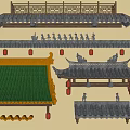 Ancient Architecture Traditional Roof Designs Featuring Glazed Tiles Intricate Carvings And Classic Eaves