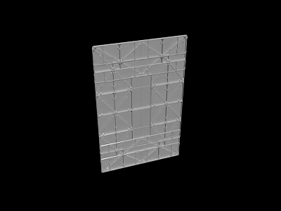 Clear Plastic Panel With Grid Structure Design For Construction Or Display Use 3d model