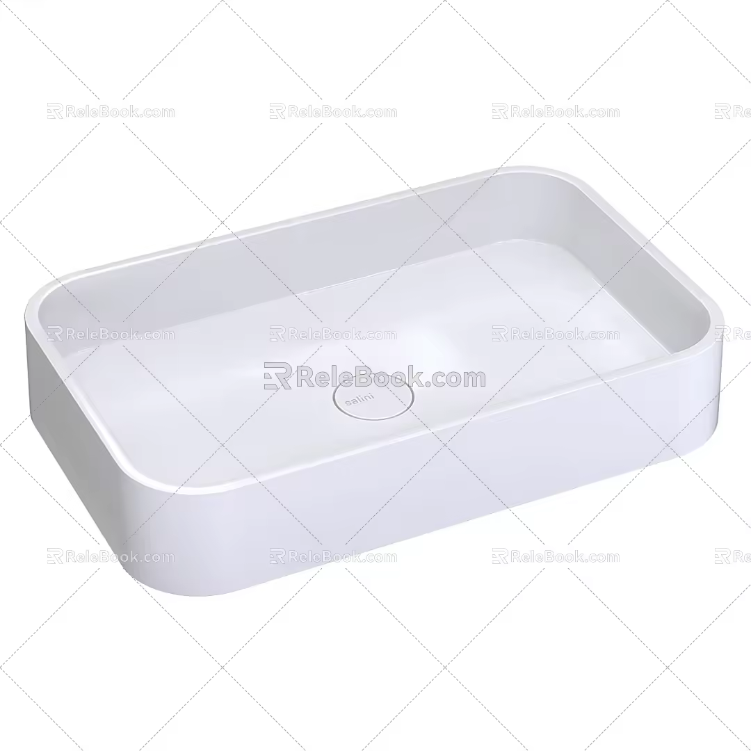 Simple sink basin 3d model
