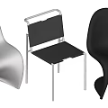 Modern Curved Dining Chairs White Black Stylish Designs With Metal Frames