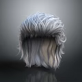 Character Long Wig With Silver Gray Layered Wavy Hair For Cosplay Costume Use