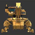 Yellow Multi legged Mechanical Robot With Excavator Arm And Heavy Duty Design