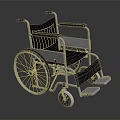 Medical Equipment Manual Wheelchair with Stainless Steel Frame Black Seat and Ergonomic Design