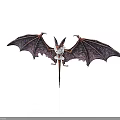 Mythical Dragon Figurine With Large Detailed Wings White Body And Purple Membranes