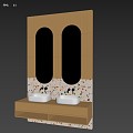 terrazzo yellow bathroom 3d model