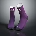 Purple Socks With TEAM AMERICA Lettering Adry Logo And Dark Toe Heel Sections
