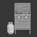 Commercial Kitchen Equipment Stainless Steel Deep Fryer And Gas Cylinder For Commercial Use