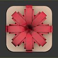 Elegant Decorative Beige Gift Box For Home Decor With Red Ribbon And Pink Bow