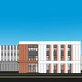 Modern Industrial Factory Building Multi-storey Factory Building Modern Factory Building Square Factory Building Multi-storey Office 3d model