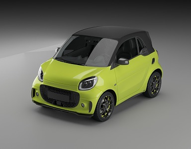 L112Smart Mini Mercedes-Benz Car Fluorescent Green 3d model