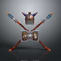 Medieval Shield Ancient Shield Defensive Weapon Ancient Shield Iron Shield Protective Shield Wooden Shield 3d model
