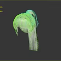 Game and Movie Character Hairstyle Design With Long White Hair Ponytail And Bangs