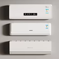 White Wall Mounted Air Conditioner Fan with Temperature Display Energy Efficiency Label Midea Hisense Gree