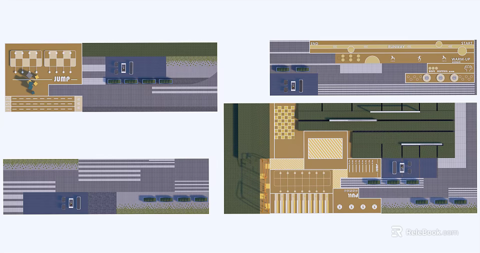 Fire Rescue Access Area Design Layout and Site Planning for Construction Safety 3d model