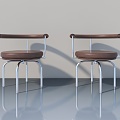 Sofa seat dining table 3d model