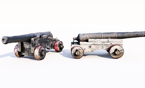 Modern Cannon Old Cannon 3d model