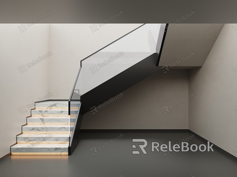 Modern Stairs Corner Stairs Right Angle Stairs model