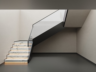 Modern Stairs Corner Stairs Right Angle Stairs 3d model