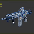Futuristic Sci Fi Rifle With Metallic Body Detailed Components And Modern Design