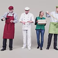 Modern Multiplayer Character Chef 3d model