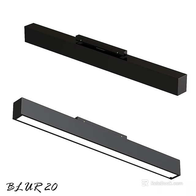 Modern Black Downlights And Spotlights With Sleek Long Design For Interior Lighting 3d model 