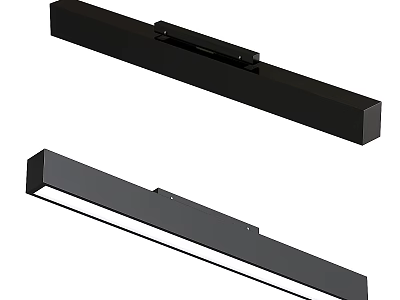 Modern Black Downlights And Spotlights With Sleek Long Design For Interior Lighting 3d model