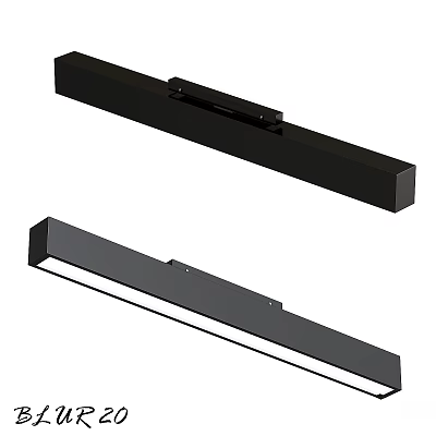 Modern Black Downlights And Spotlights With Sleek Long Design For Interior Lighting 3d model