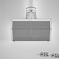 Modern Stainless Steel Kitchen Range Hood with Perforated Mesh Design