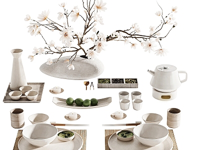 Modern Japanese-style Tableware Plate Tableware Vase Table Display Accessories Ornaments Dining Table Plate Dishes Tea model