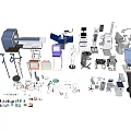 Comprehensive Medical Devices Assortment With Hospital Beds Wheelchairs Surgical Tools And Monitoring Equipment