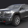 GMC Silver SUV With Bold Grille Sleek Exterior Design And Alloy Wheels