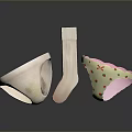 Women's Fashion Bra And Sock Collection With Beige Pink Floral Designs
