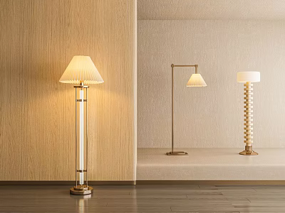 Elegant Modern Floor Lamps Featuring Metal Glass Spiral Base And Curved Arm Design 3d model